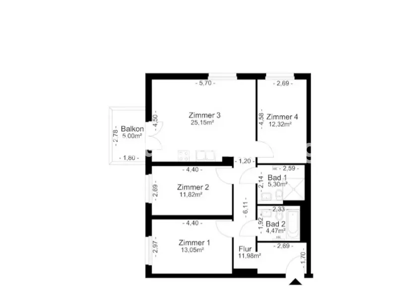 Tauschwohnung: Biete 4 Zimmer im Neubau an — photo 1